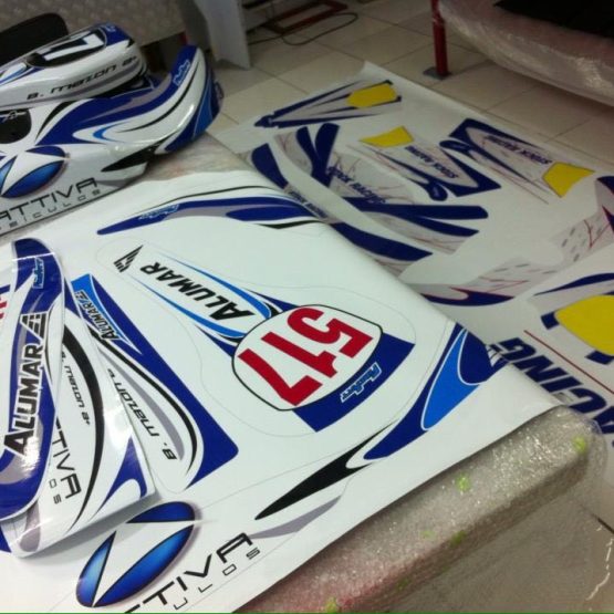 Adesivos para Kart com Peliculas Fosca