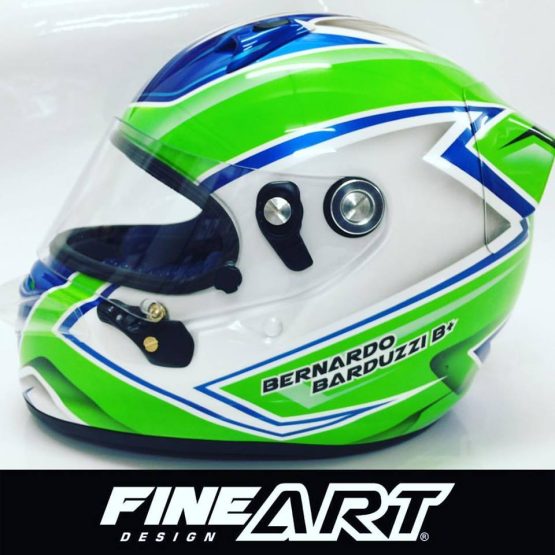 Pintura personalização de Capacete de Kart