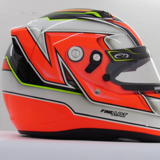 Pintura e personalização de capacete de kart piloto Panaggio Nicolas