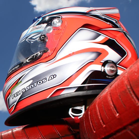 Pintura Personalização De Capacete De Kart Nacional ou Importado piloto Fernando Santos